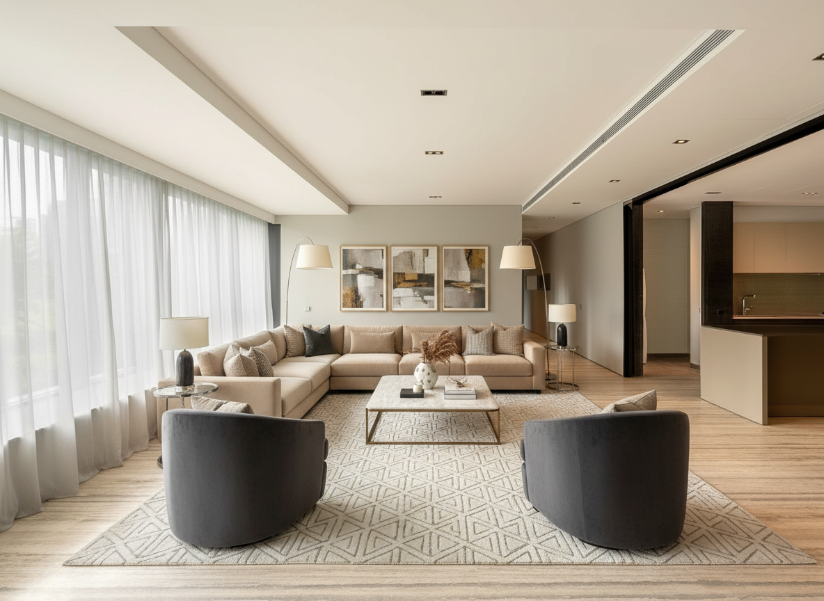 After — AI staged room