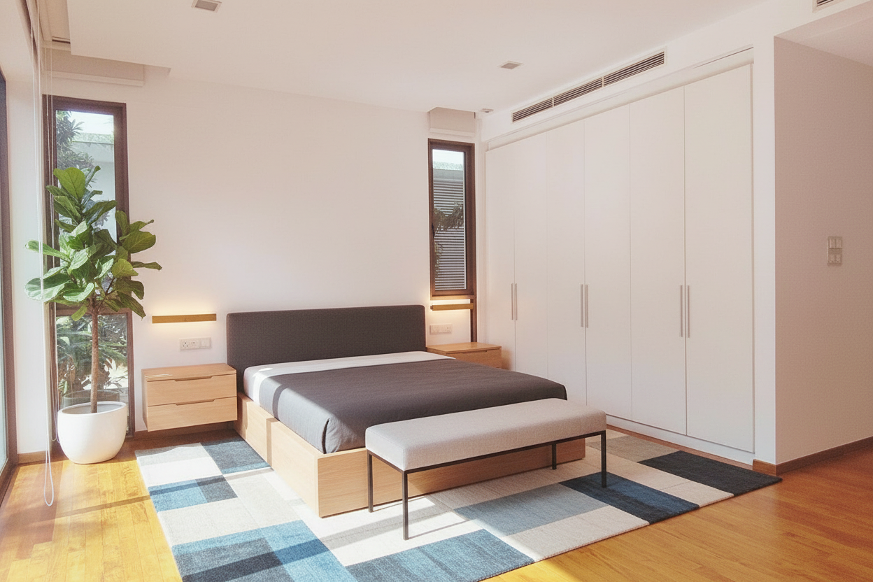 After — AI staged bedroom