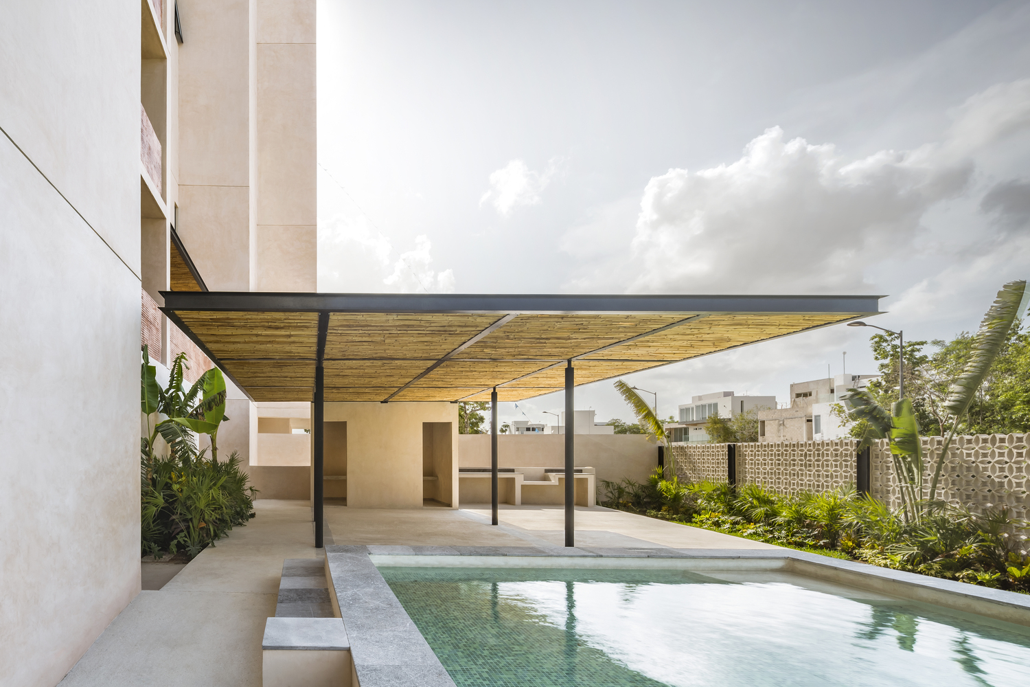 Before — empty pool area