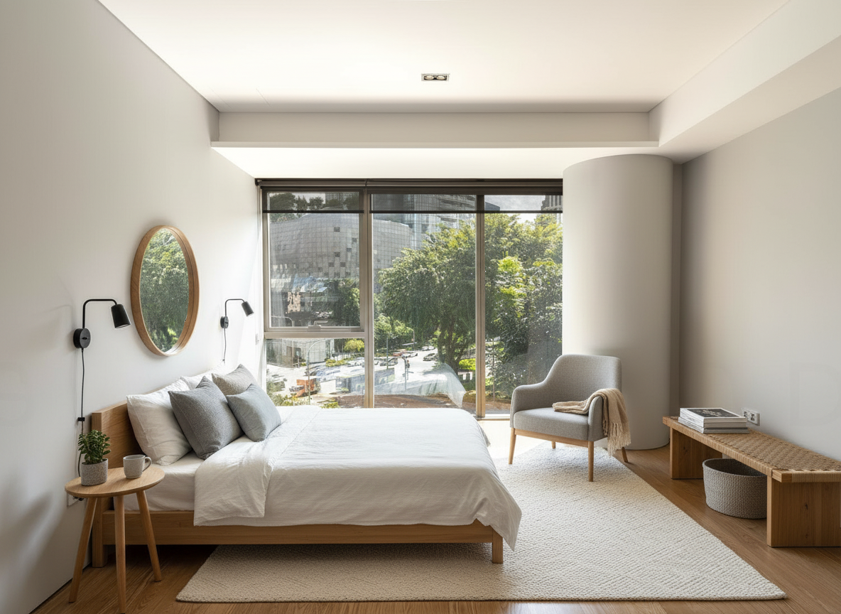 After — AI staged bedroom